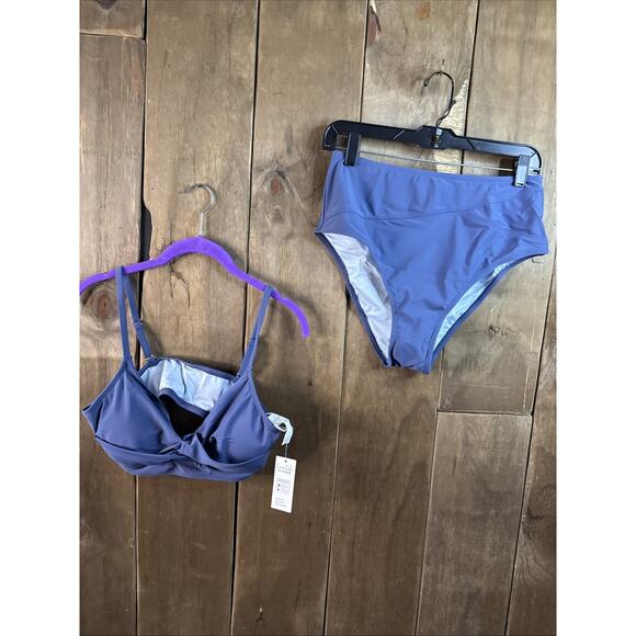 Cupshe Greyish Blue High Waisted Bikini, Medium - Picture 1 of 6